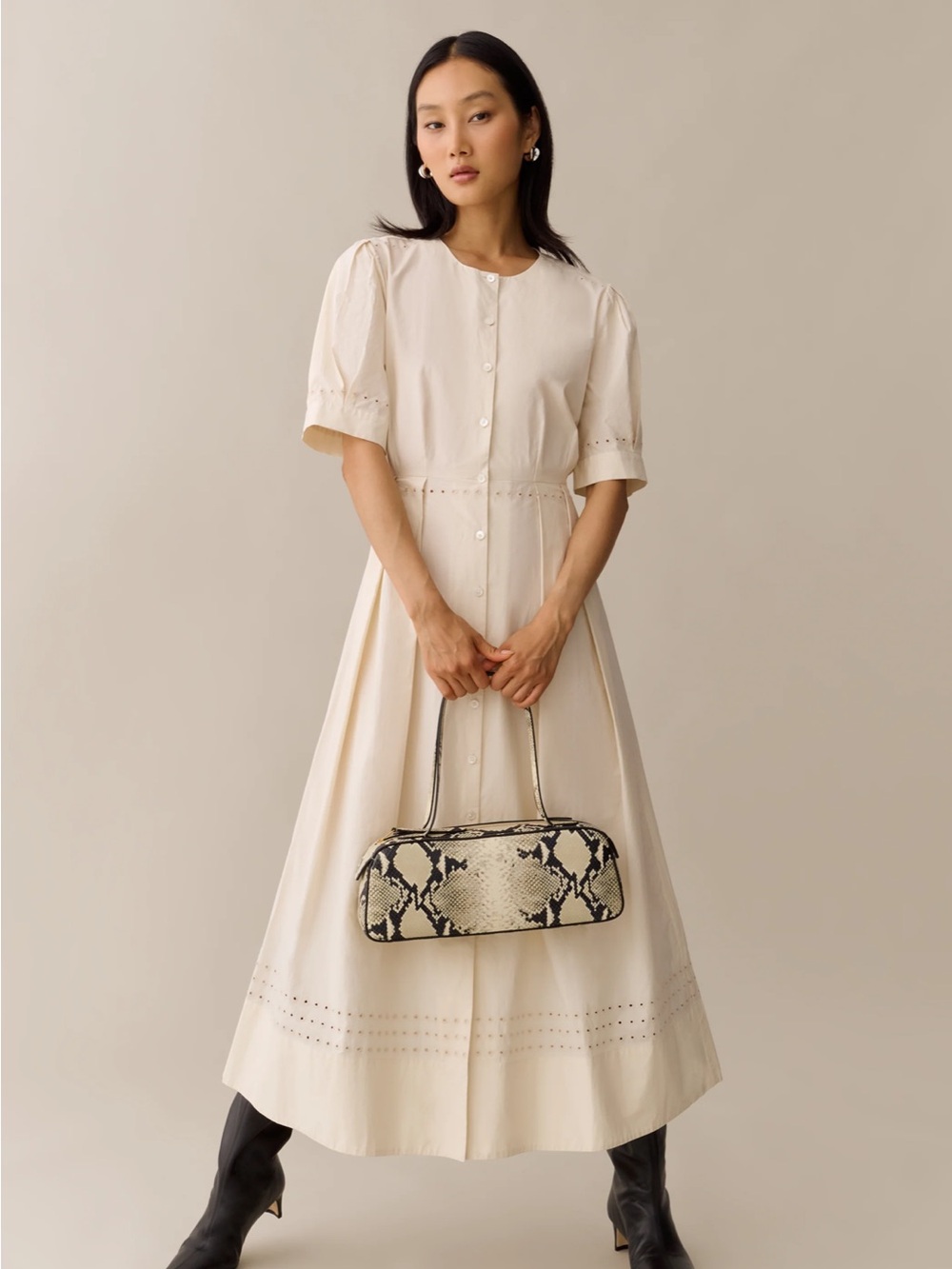 NWT o.p.t Opal Cotton Eyelet Detail Few Moda Dress Size Medium